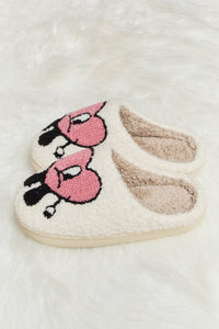 Hazel Blues® |  Melody Love Heart Print Plush Slippers