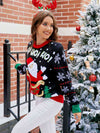 Hazel Blues® |  Santa Graphic Round Neck Long Sleeve Sweater