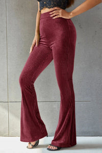 Hazel Blues® |  Ribbed High Waist Flare Pants