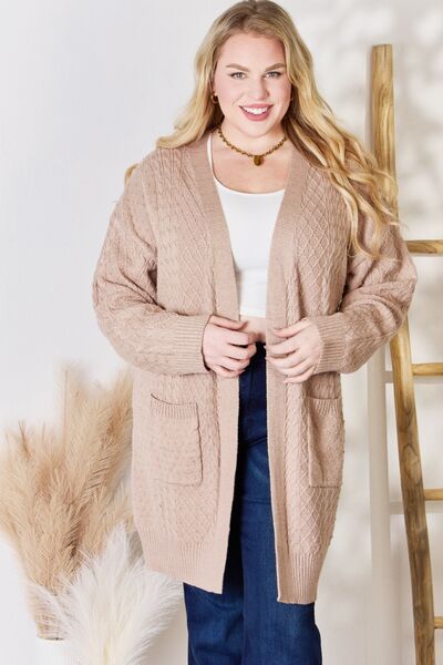 Hazel Blues® |  Hailey & Co Cable-Knit Pocketed Cardigan