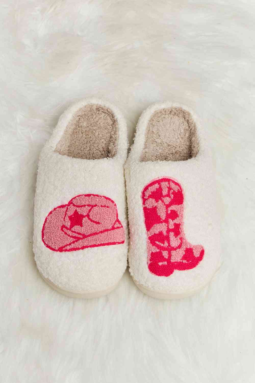 Hazel Blues® |  Melody Printed Plush Slide Slippers