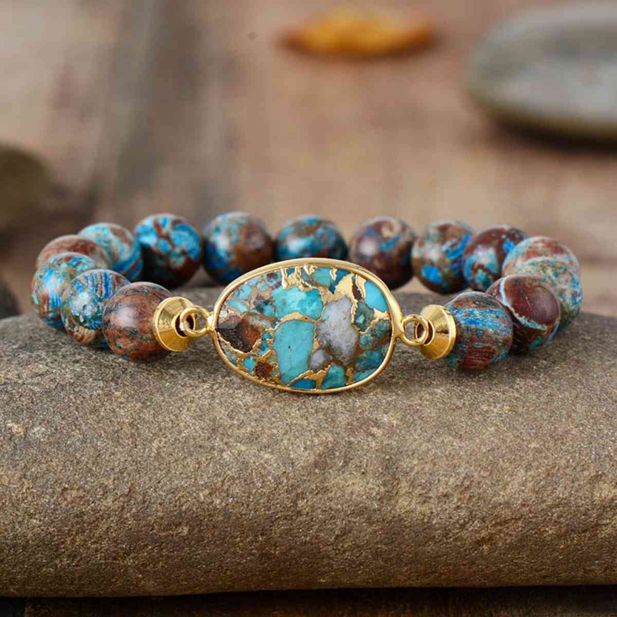 Hazel Blues® |  Natural Stone Beaded Bracelet