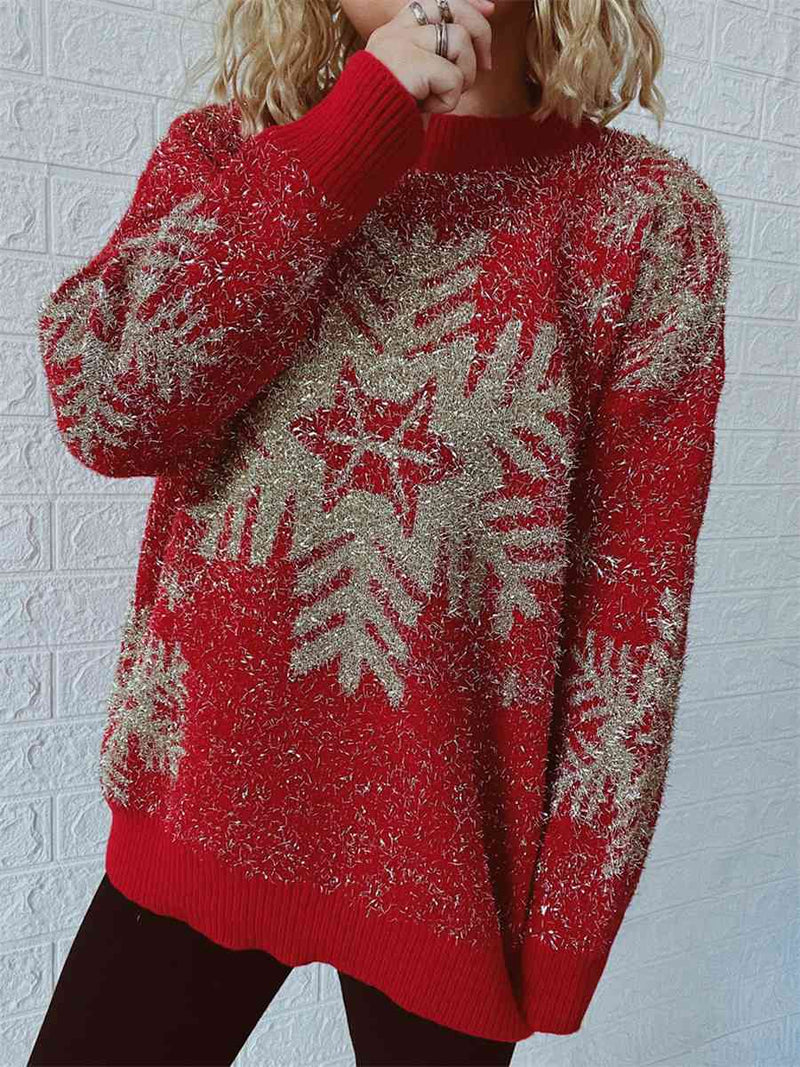 Hazel Blues® |  Christmas Element Round Neck Sweater