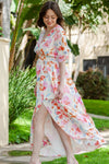 Hazel Blues® |  Floral Deep V Slit Maxi Dress
