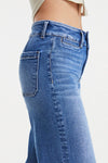 Hazel Blues® |  BAYEAS Raw Hem High Waist Wide Leg Jeans