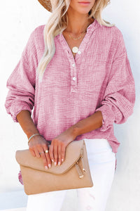 Hazel Blues® |  Buttoned Long Sleeve Blouse