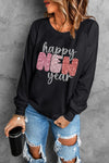 Hazel Blues® |  HAPPY NEW YEAR Round Neck Sweatshirt