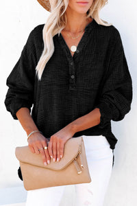 Hazel Blues® |  Buttoned Long Sleeve Blouse