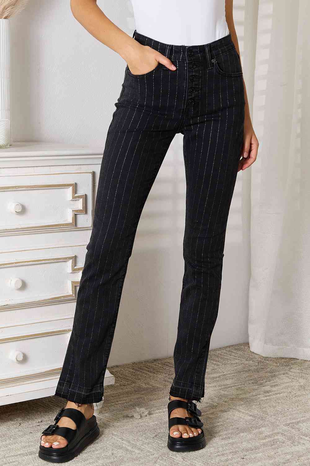 Hazel Blues® |  Kancan Striped Pants with Pockets