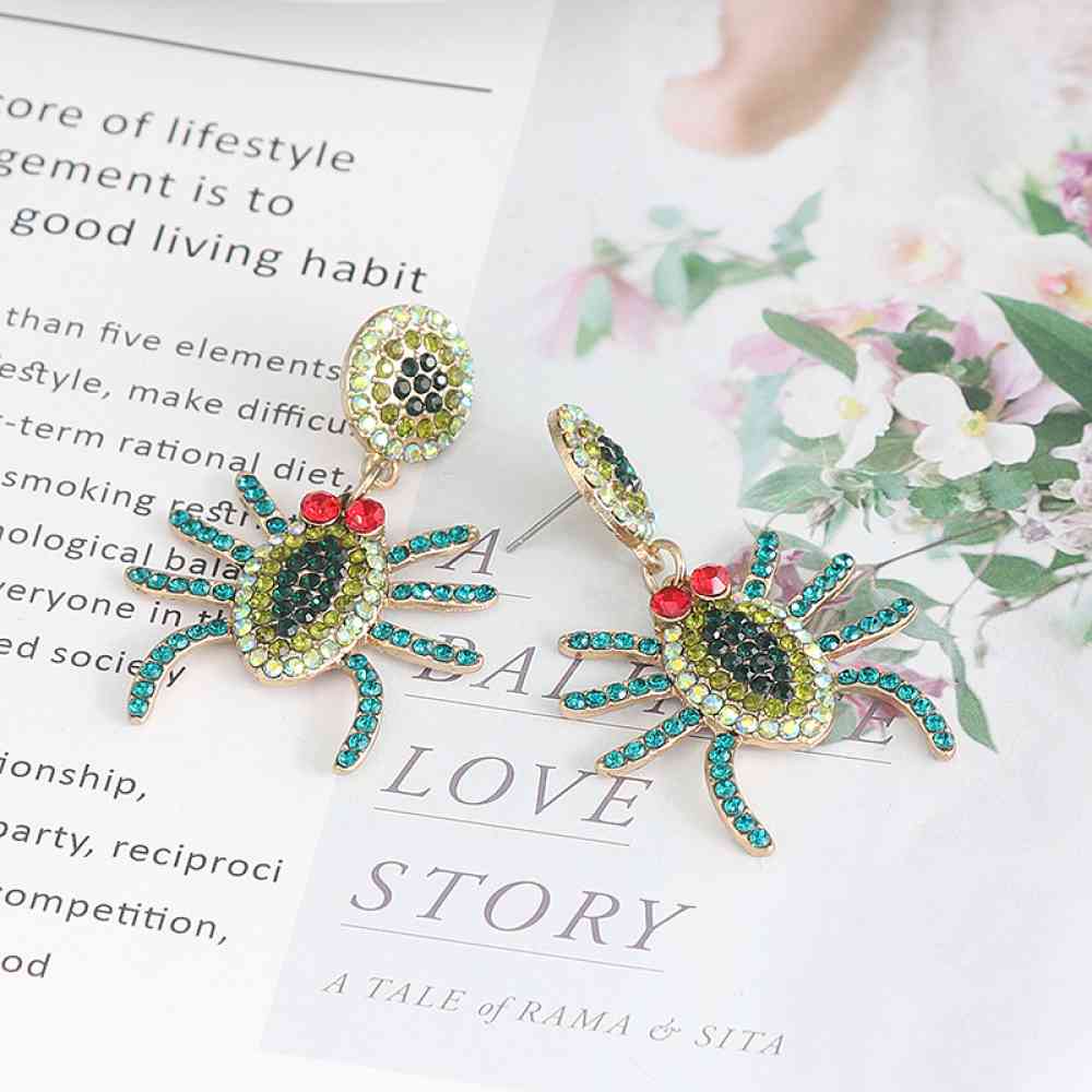 Hazel Blues® |  Spider Rhinestone Alloy Earrings