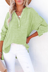 Hazel Blues® |  Buttoned Long Sleeve Blouse