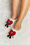 Hazel Blues® |  Melody Love Heart Print Plush Slippers