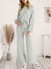 Hazel Blues® |  Long Sleeve Lounge Top and Drawstring Pants Set