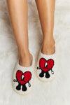 Hazel Blues® |  Melody Love Heart Print Plush Slippers
