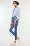 Hazel Blues® |  Kancan Distressed Raw Hem High Waist Jeans