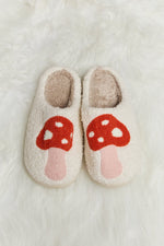 Hazel Blues® |  Melody Mushroom Print Plush Slide Slippers