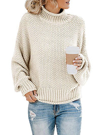 Hazel Blues® |  Turtleneck Dropped Shoulder Sweater