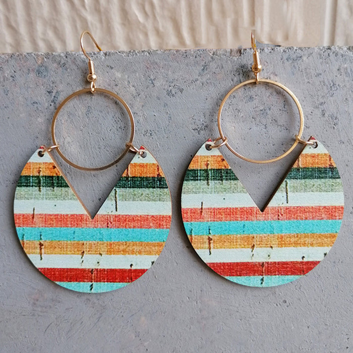 Hazel Blues® |  Ms.Pac-Man Shape Wooden Dangle Earrings