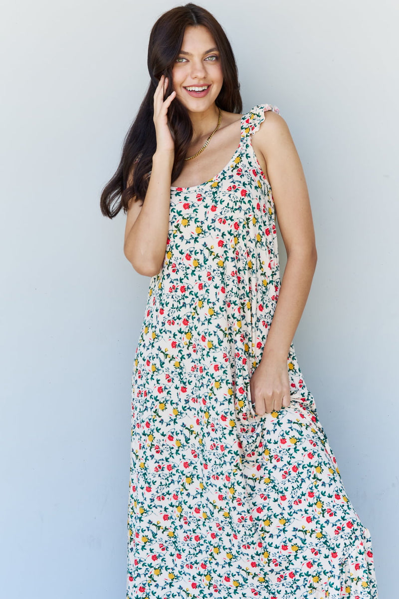 Hazel Blues® |  Doublju In The Garden Ruffle Floral Maxi Dress in Natural Rose