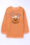Hazel Blues® |  HOWDY Pumpkin Graphic Ribbed Sweatshirt