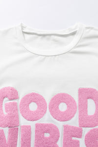 Hazel Blues® |  GOOD VIBES Round Neck Half Sleeve T-Shirt