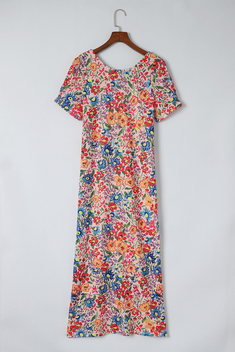 Hazel Blues® |  Floral Round Neck Short Sleeve Dress