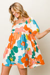 Hazel Blues® |  BiBi Floral Puff Sleeve Mini Dress
