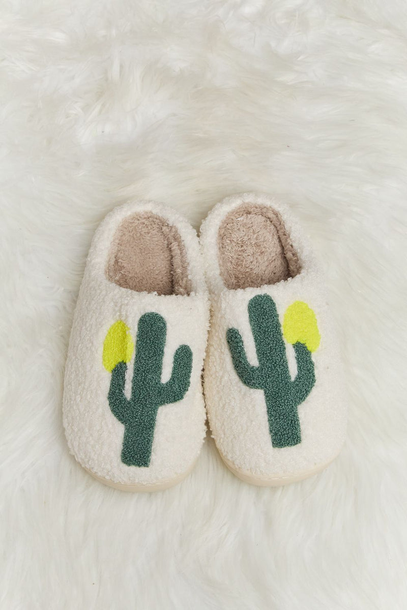 Hazel Blues® |  Melody Cactus Plush Slide Slippers