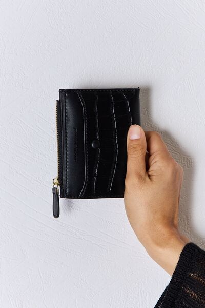 Hazel Blues® |  David Jones Texture PU Leather Mini Wallet