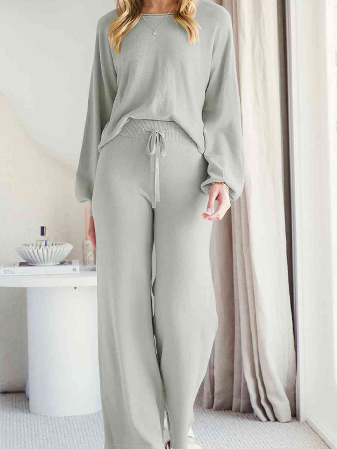 Hazel Blues® |  Long Sleeve Lounge Top and Drawstring Pants Set