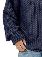 Hazel Blues® |  Turtleneck Dropped Shoulder Sweater