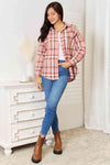 Hazel Blues® |  Double Take Plaid Collared Neck Long Sleeve Button-Up Shirt