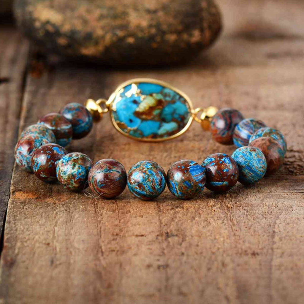 Hazel Blues® |  Natural Stone Beaded Bracelet
