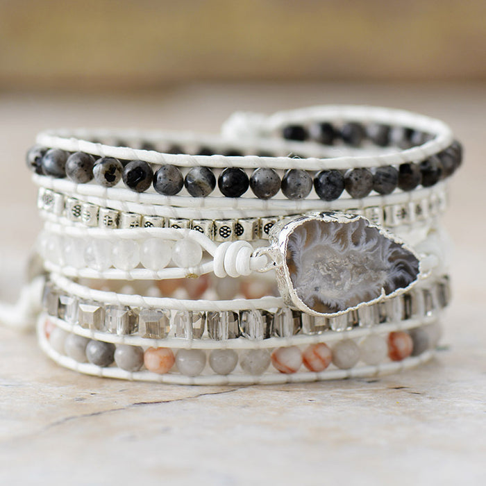 Hazel Blues® |  Natural Stone Layered Bracelet