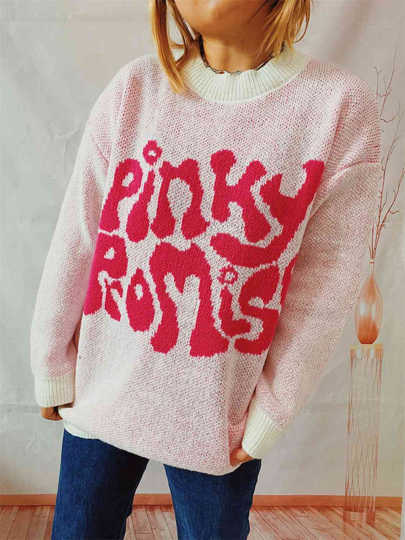 Hazel Blues® |  PINKY PROMISE Graphic Sweater