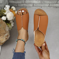 Hazel Blues® |  PU Leather Open Toe Sandals