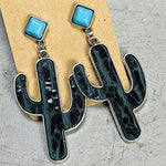 Hazel Blues® |  Turquoise Cactus Earrings