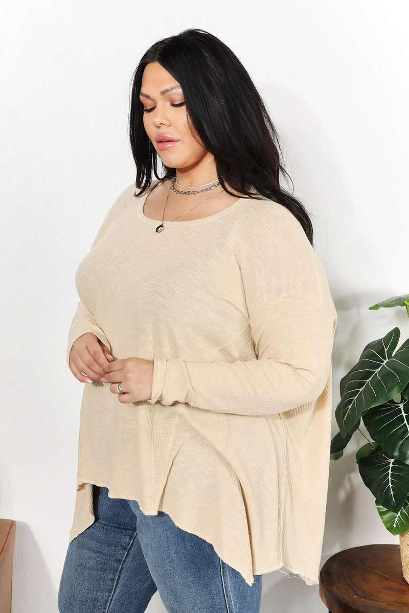 Hazel Blues® |  HEYSON Oversized Super Soft Ribbed Top