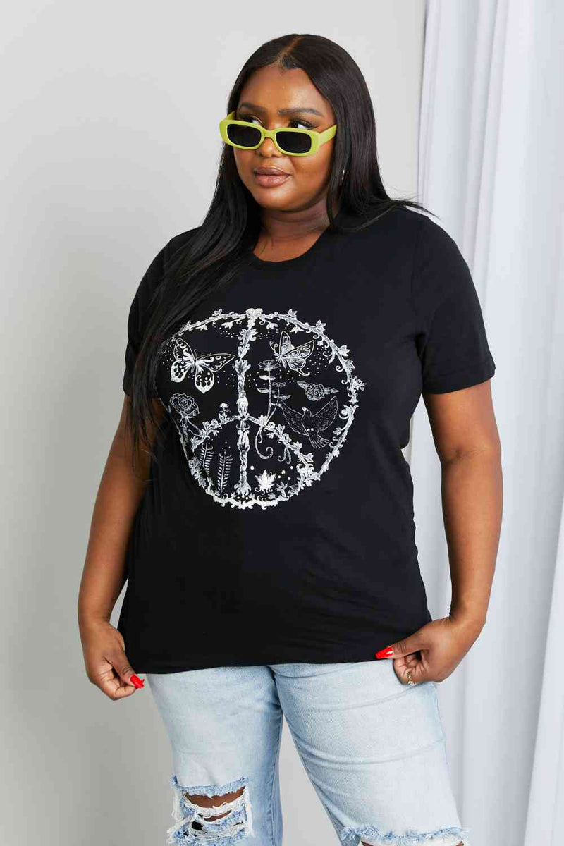 Hazel Blues® |  mineB Butterfly Graphic Tee Shirt