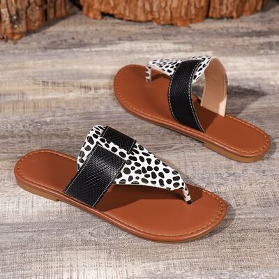 Hazel Blues® |  Animal Print Open Toe Sandals