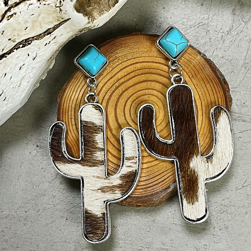 Hazel Blues® |  Turquoise Cactus Earrings