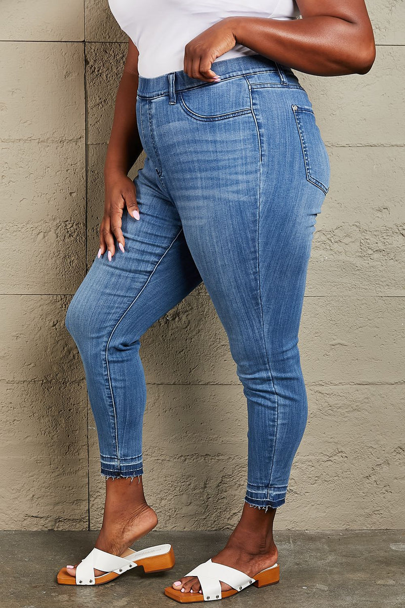 Hazel Blues® |  Judy Blue Janavie High Waisted Pull On Skinny Jeans