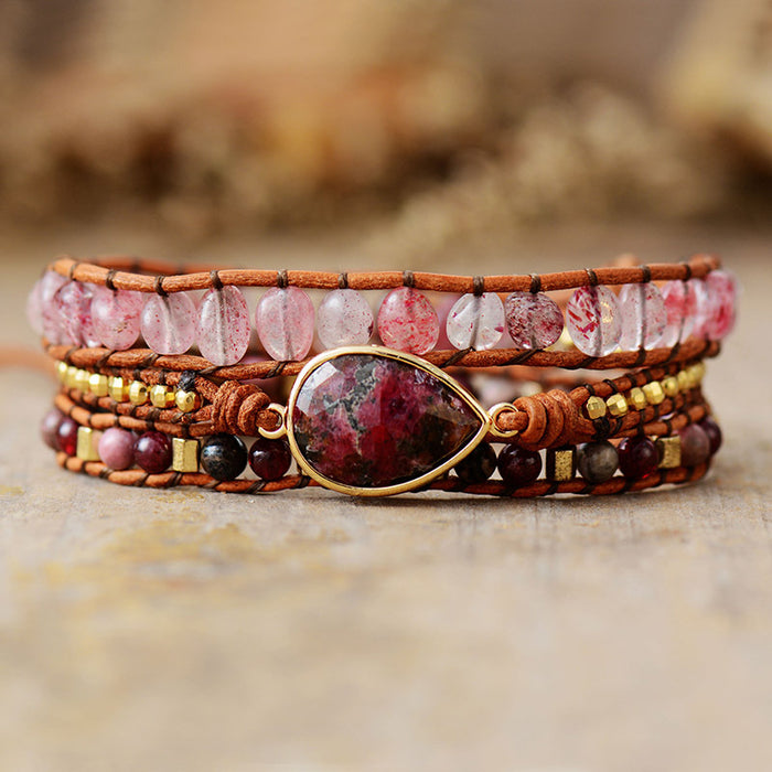 Hazel Blues® |  Natural Stone Layered Bracelet