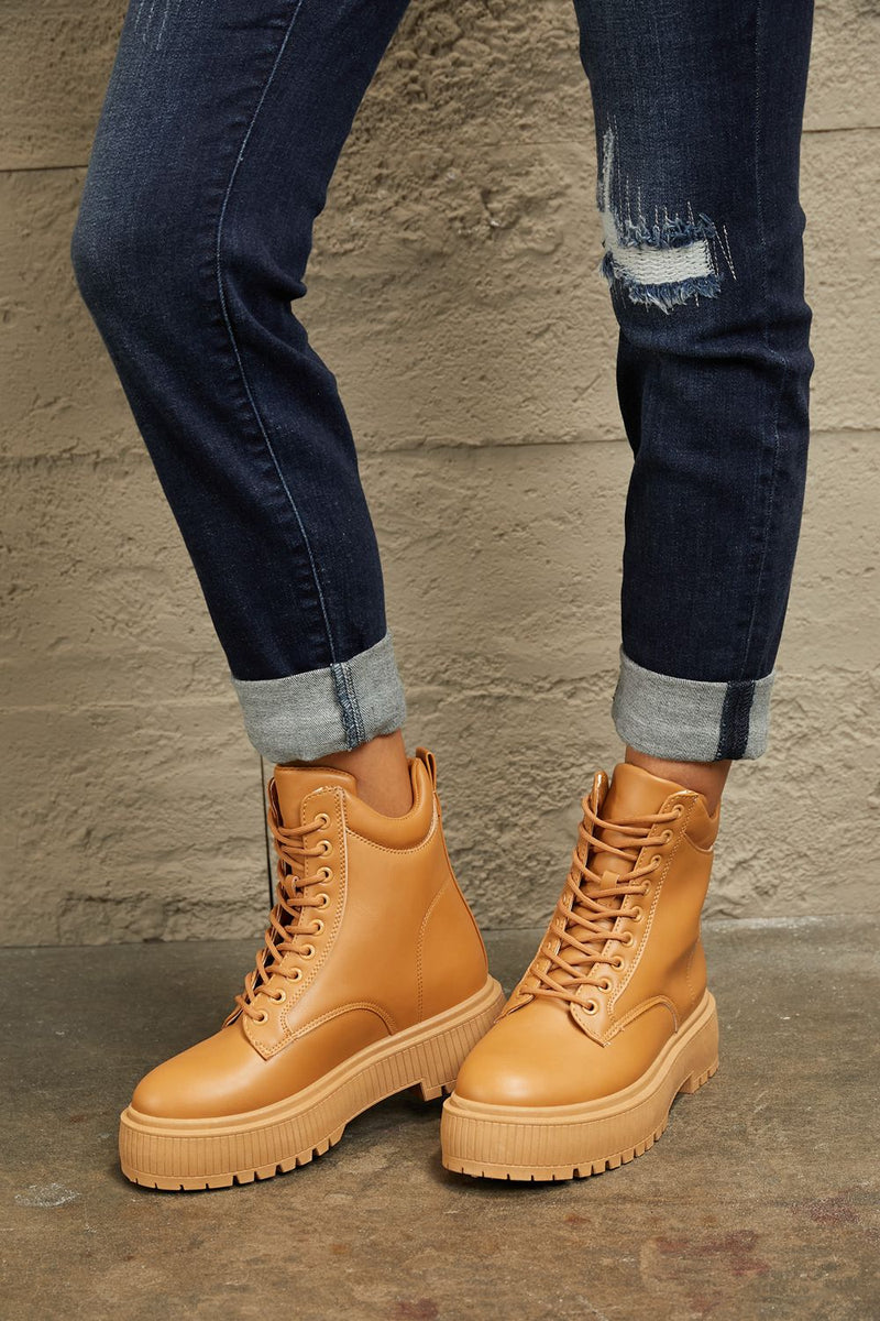 Hazel Blues® |  East Lion Corp Platform Combat Boots