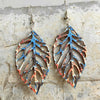 Hazel Blues® |  Leaf Shape Wooden Dangle Earrings