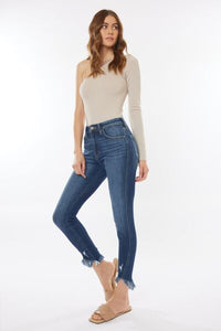 Hazel Blues® |  Kancan Raw Hem High Waist Cropped Jeans