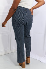 Hazel Blues® |  Judy Blue Cassidy High Waisted Tummy Control Striped Straight Jeans