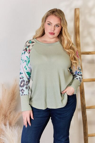 Hazel Blues® |  Hailey & Co Printed Round Neck Blouse