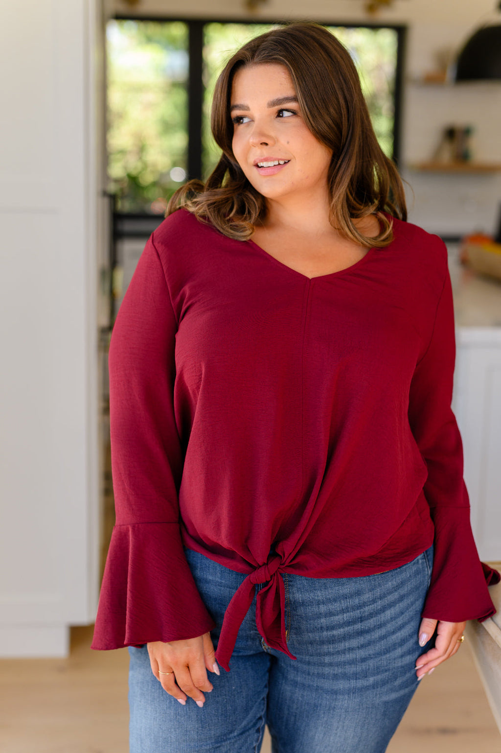 Hazel Blues® |  A Flare And A Bow Top