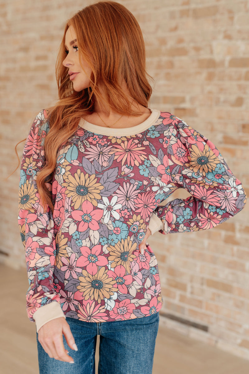 Hazel Blues® |  A Florists Dream Long Sleeve Pullover